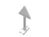 Rendu LDraw de Triangle de signalisation routière [sans motif] (Road Sign Triangle [Plain]), couleur indicative