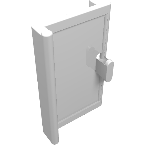 Rendu LDraw de Porte 1 x 2 x 3 avec poignée verticale (Door 1 x 2 x 3 with Vertical Handle), couleur indicative