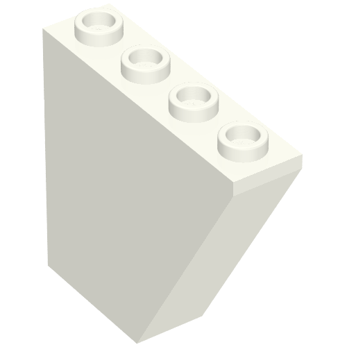 Rendu LDraw de Brique inclinée inversée 60° 1 x 4 x 3 (Brick Sloped Inverted 60° 1 x 4 x 3), couleur indicative