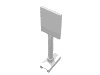 Rendu LDraw de Panneau routier carré haut [sans motif] (Road Sign Square Tall [Plain]), couleur indicative