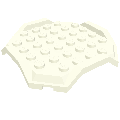 Plaque spéciale 8 x 8 x 2/3 Octogone avec Jante (Plate Special 8 x 8 x 2/3 Octagon with Rim)
