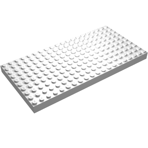 Rendu LDraw de Mince plaque de base 10 x 20 x 0,5 (Thin Baseplate 10 x 20 x 0.5), couleur indicative