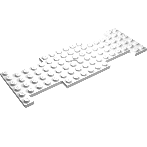 Rendu LDraw de Base de véhicule 6 x 17 avec trou (Vehicle Base 6 x 17 with Hole), couleur indicative