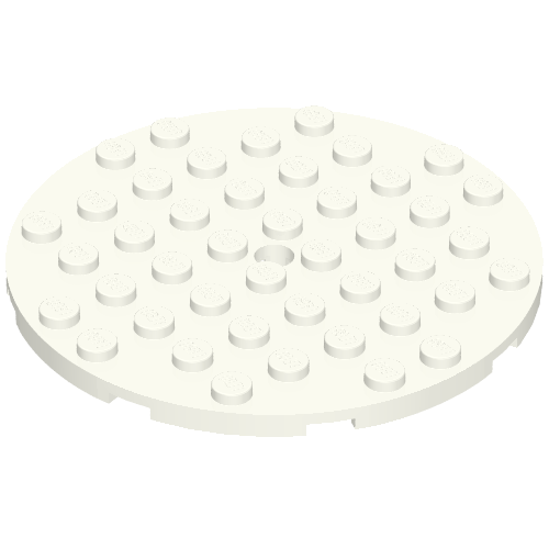 Rendu LDraw de Plaque ronde 8 x 8 (Plate Round 8 x 8), couleur indicative