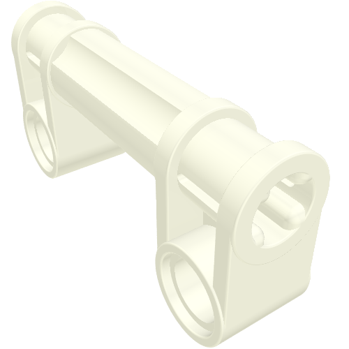 Rendu LDraw de Connecteur Technic 1 x 2 x 4 avec 2 trous de connecteur, 2 trous d'axe (Technic Connector 1 x 2 x 4 with 2 Pin Holes, 2 Axle Holes), couleur indicative