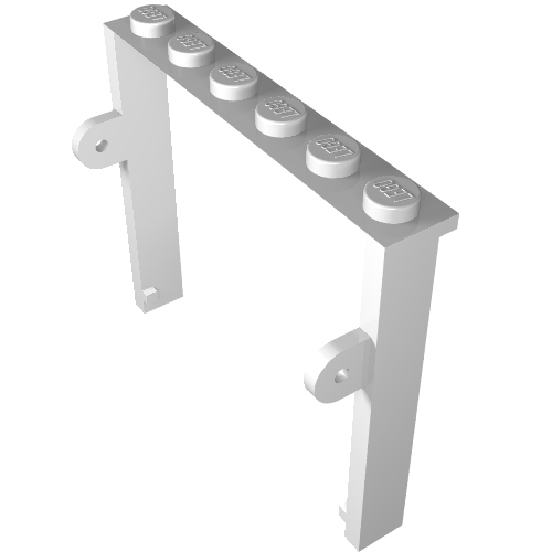 Rendu LDraw de Cadre de porte de garage (ancien style) - tenons (Garage Door Frame (Old style) - Studs), couleur indicative