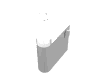 Rendu LDraw de Porte 1 x 3 x 4 gauche avec fenêtre (Door 1 x 3 x 4 Left with Window), couleur indicative