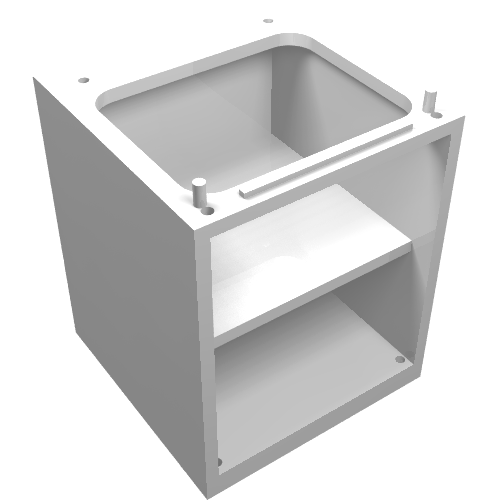 Rendu LDraw de Lavabo pour femme Base 4 x 4 x 4 (Homemaker Washbasin Base 4 x 4 x 4), couleur indicative