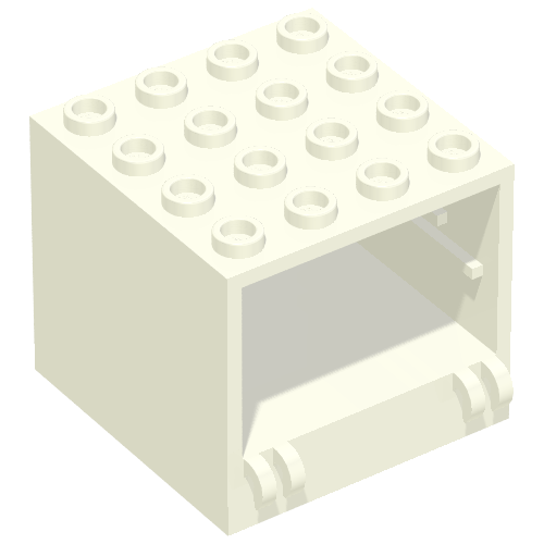 Rendu LDraw de Cuisinière / Four 4 x 4 x 3 (Homemaker Stove / Oven 4 x 4 x 3), couleur indicative
