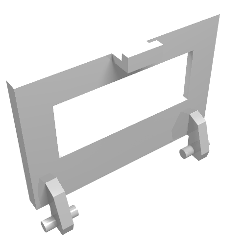 Rendu LDraw de Poêle / Porte de four (Homemaker Stove / Oven Door), couleur indicative