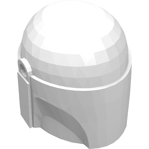 Rendu LDraw de Casque Mandalorian avec Trous [sans motif] (Helmet Mandalorian with Holes [Plain]), couleur indicative