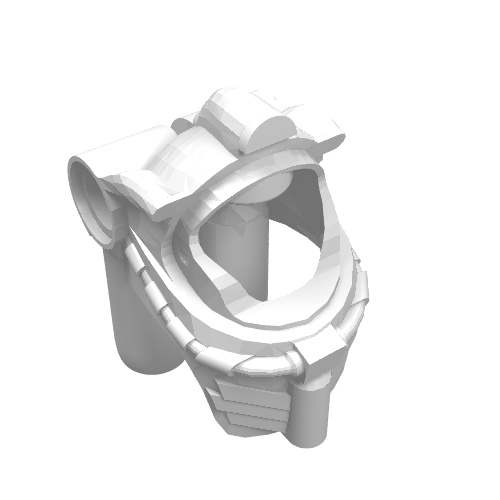 Casque Sous-marin / Espace, Appareil respiratoire avec trous d'connecteur (Helmet Underwater / Space, Breathing Apparatus with Pin Holes)