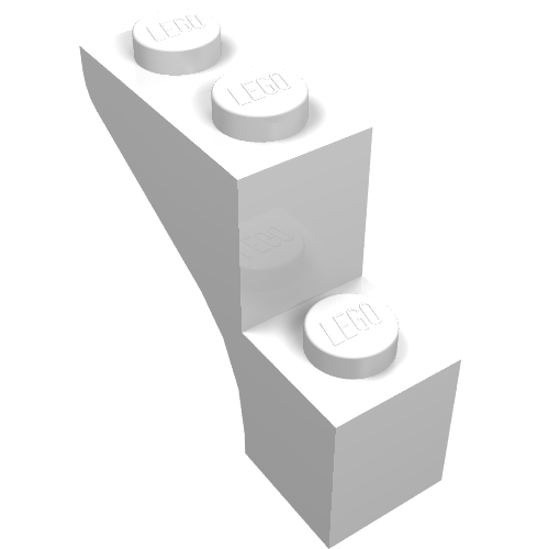 Rendu LDraw de Brique Arche 1 x 3 x 2 (Brick Arch 1 x 3 x 2), couleur indicative