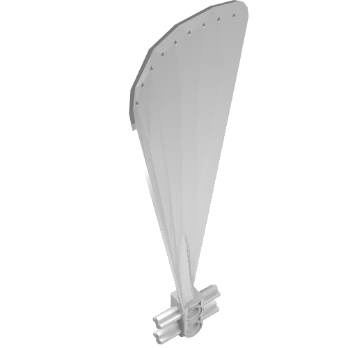 Rendu LDraw de Hélice 1 Lame 14L avec deux trous de connecteurs et quatre essieux (Propeller 1 Blade 14L with Two Pin Holes and Four Axles), couleur indicative