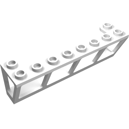 Rendu LDraw de Fenêtre 2 x 8 x 2 Bateau (Window 2 x 8 x 2 Boat), couleur indicative