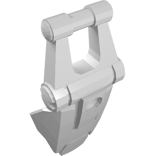 Rendu LDraw de Bouclier de grande taille, avec poignée pour attache (Large Figure Shield, with Handle for Clip), couleur indicative