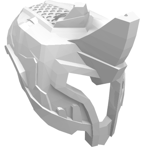 Rendu LDraw de Large Figure Mask, Rhino, couleur indicative