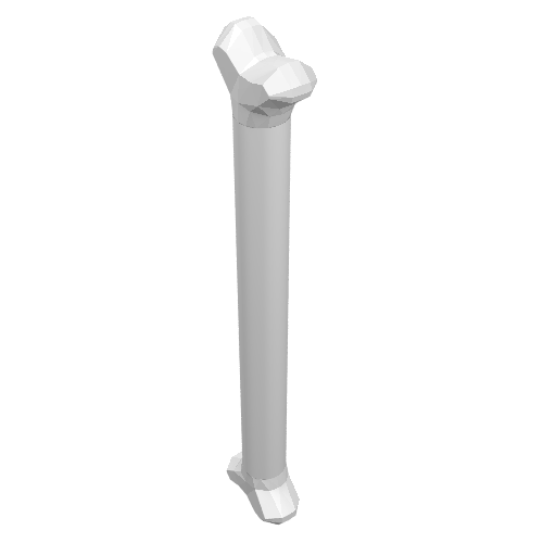 Rendu LDraw de Partie du corps animal, os de chien [long] (Animal Body Part, Dog Bone [Long]), couleur indicative