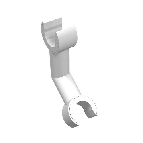 Squelette de bras plié avec attaches à 90° [prise verticale] (Arm Skeleton Bent with Clips at 90° [Vertical Grip])
