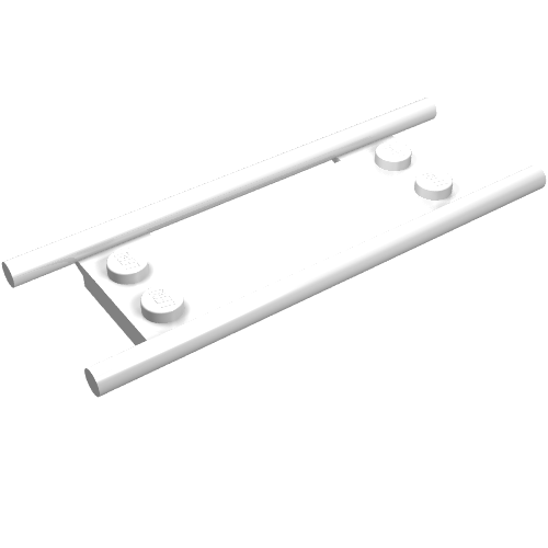 Rendu LDraw de Équipement Civière [Pas de charnières inférieures] (Equipment Stretcher [No Bottom Hinges]), couleur indicative