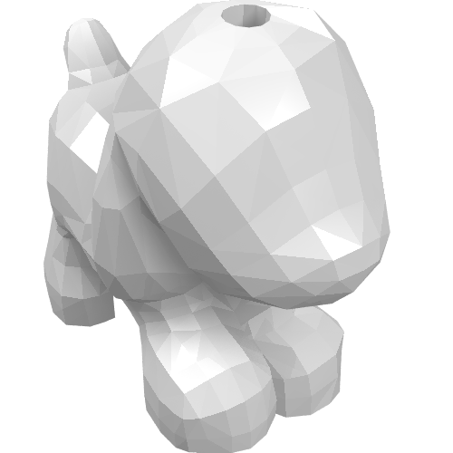 Rendu LDraw de Animal, chien, petite marche [sans motif] (Animal, Dog, Small Walking [Plain]), couleur indicative
