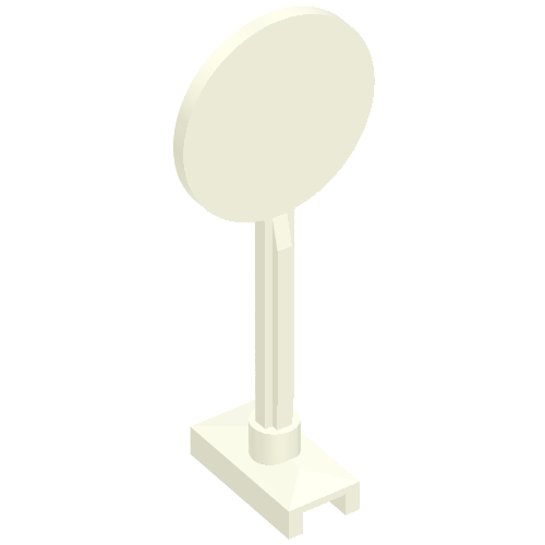Rendu LDraw de Panneau rond (Road Sign Round), couleur indicative