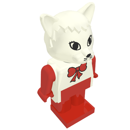 Rendu LDraw de Fabuland Figure Cat 4, couleur indicative