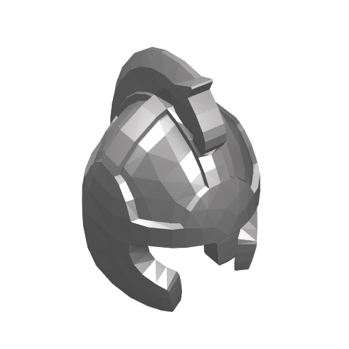 Casque avec protection des joues et peigne à tête de cheval (style Rohan) (Helmet with Cheek Protection and Horsehead Comb (Rohan Style))