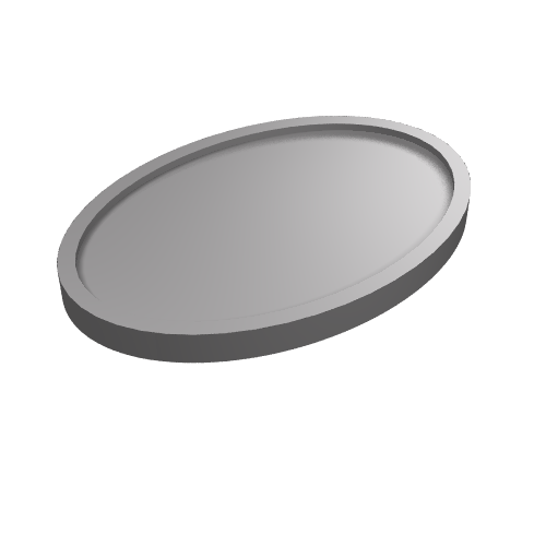 Rendu LDraw de Plateau ovale équipement (Equipment Oval Tray), couleur indicative
