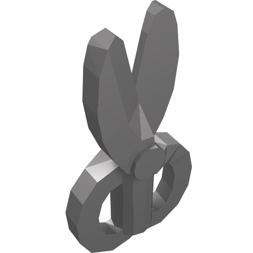 Rendu LDraw de Équipement Ciseaux (Equipment Scissors), couleur indicative