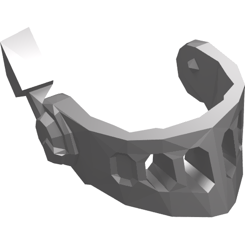 Rendu LDraw de Headwear Accessory Visor Grille and Antenna, couleur indicative