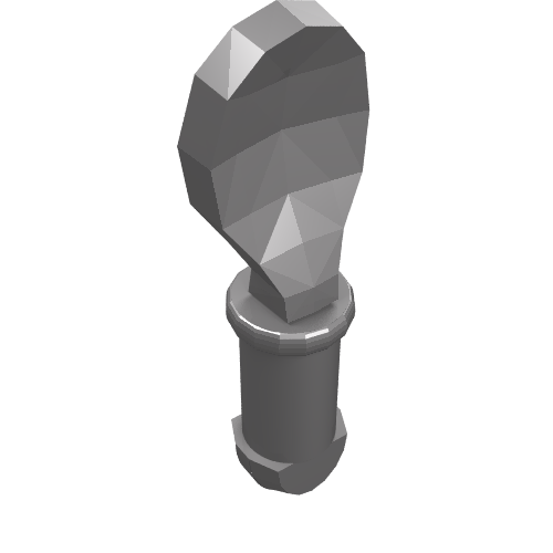 Rendu LDraw de Équipement Couverts - Cuillère, Fond arrondi (Equipment Cutlery - Spoon, Rounded Bottom), couleur indicative