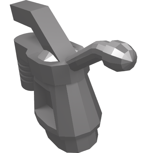 Rendu LDraw de Outil huile peut [poignée côtelée] (Tool Oil Can [Ribbed Handle]), couleur indicative