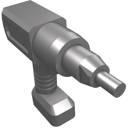 Rendu LDraw de Perceuse à outils / Clé à percussion, sans fil électrique (Tool Drill / Impact Wrench, Cordless Electric), couleur indicative