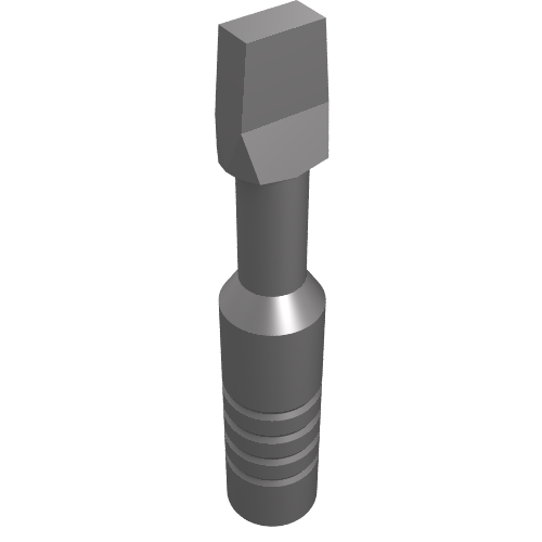 Rendu LDraw de Tournevis à outil avec tête grand [poignée 3-Rib] (Tool Screwdriver with Wide Head [3-Rib Handle]), couleur indicative