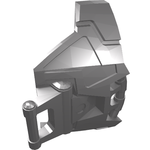 Rendu LDraw de Large Figure Chest Cover, Armour avec Angled barre on Top and Straight barre on Bottom, couleur indicative