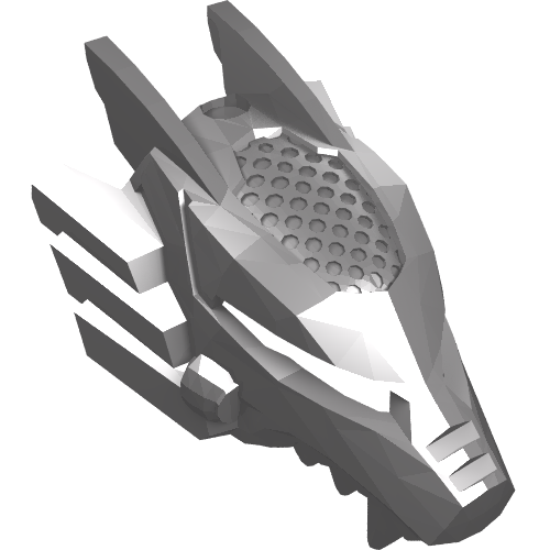 Rendu LDraw de Large Figure Mask, Wolf, couleur indicative