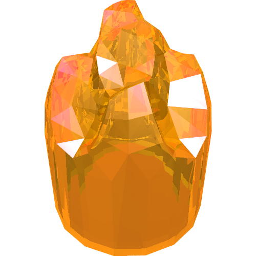 Couverture de tête, pièce de tête de flamme (Head Cover, Flame Head Piece)