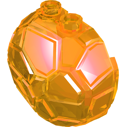 Rendu LDraw de Roche / rocher, moitié verticale (Rock / Boulder, Vertical Half), couleur indicative