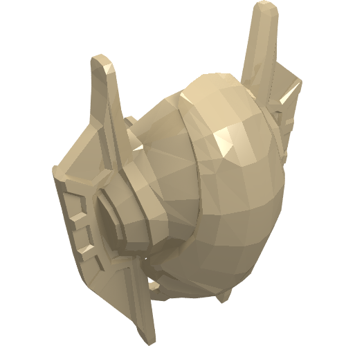 Rendu LDraw de Large Figure tête General Grievous, couleur indicative