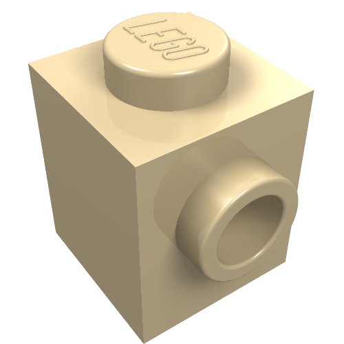Brique Spécial 1 x 1 avec tenons sur 2 côtés adjacents (Brick Special 1 x 1 with Studs on 2 Adjacent Sides)