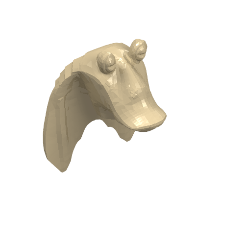 Tête de minifigurine Spécial, Gungan (Jar-Jar Binks) [sans motif] (Minifig Head Special, Gungan (Jar-Jar Binks) [Plain])