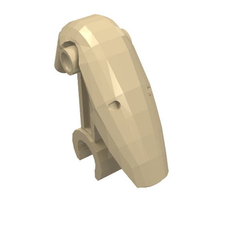 Tête de minifigurine Spécial avec attache, mécanique (Droïde de combat) [sans motif] (Minifig Head Special with Clip, Mechanical (Battle Droid) [Plain])