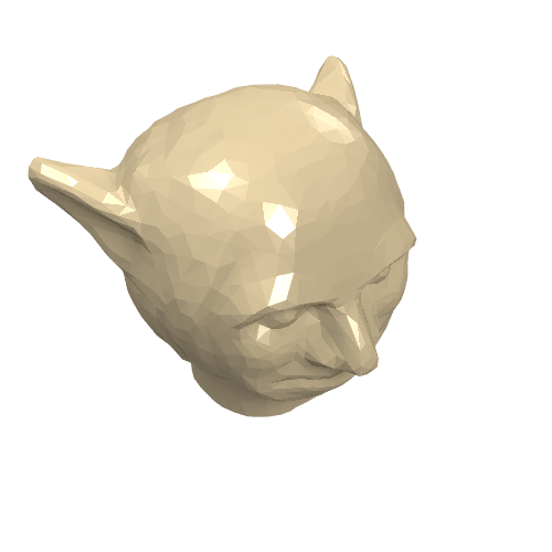 Tête de minifigurine Spécial, Bouffon [sans motif] (Minifig Head Special, Goblin [Plain])