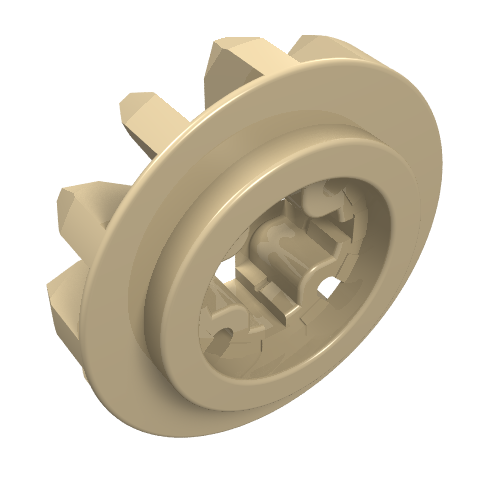 Rendu LDraw de Engrenage Technic 12 dents à biseau (Technic Gear 12 Tooth Bevel), couleur indicative