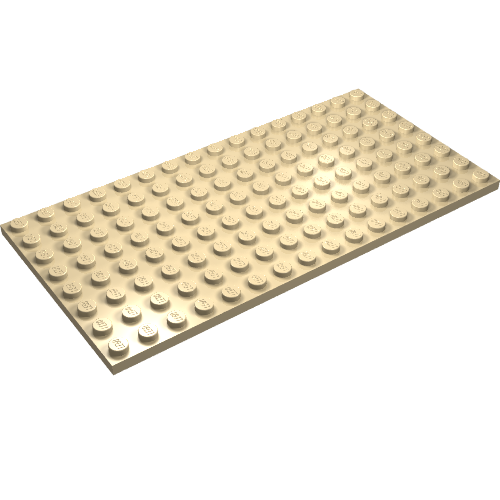 Rendu LDraw de Plaque 8 x 16 (Plate 8 x 16), couleur indicative