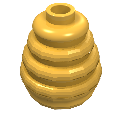 Rendu LDraw de Plante, ruche / nid (Plant, Beehive / Nest), couleur indicative