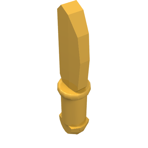 Rendu LDraw de Équipement couverts - couteau [kit ustensiles de cuisine] (Equipment Cutlery - Knife [Kitchen Implements Kit]), couleur indicative