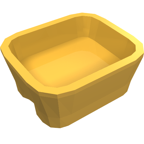 Rendu LDraw de Plat rectangulaire d'équipement [kit d'outils de cuisine] (Equipment Dish Rectangular [Kitchen Implements Kit]), couleur indicative