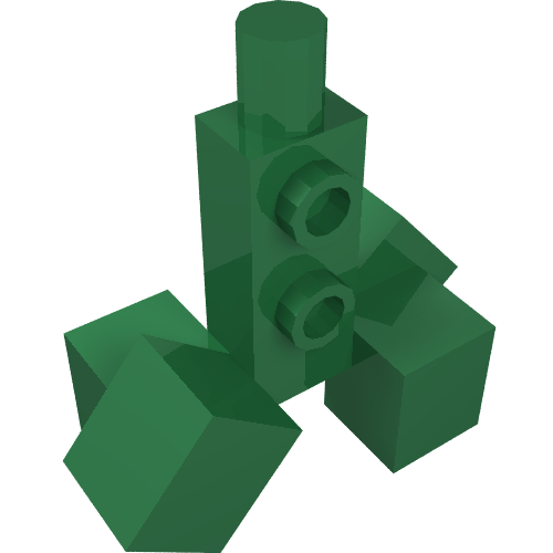 Créature torse bloc avec cube pieds (Minecraft creeper) (Creature Torso Blocky with Cube Feet (Minecraft Creeper))